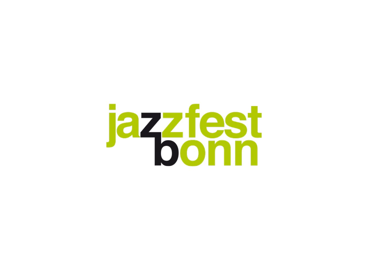 Logo des jazzfestes bonn in grüner und schwarzer Schrift.