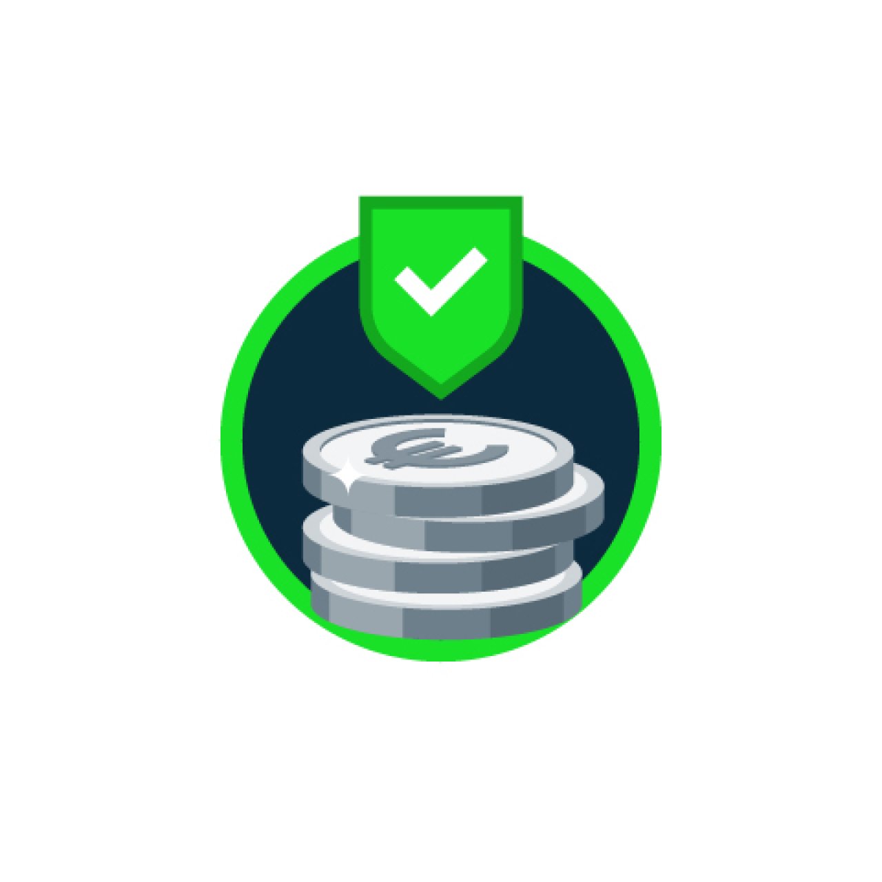 Icon, das einen Stapel Münzen zeigt.