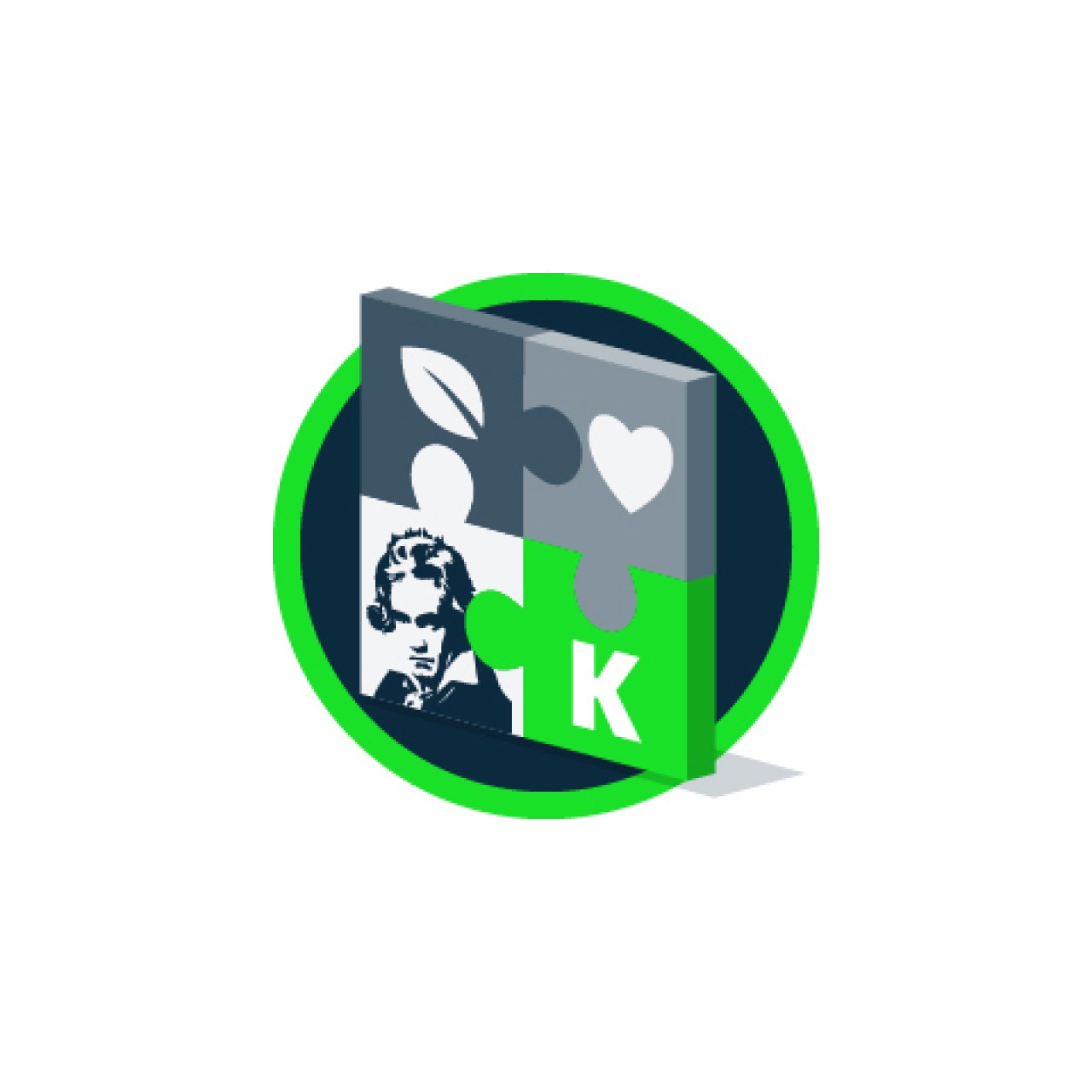 Icon, dass 4 Puzzleteile zeigt.